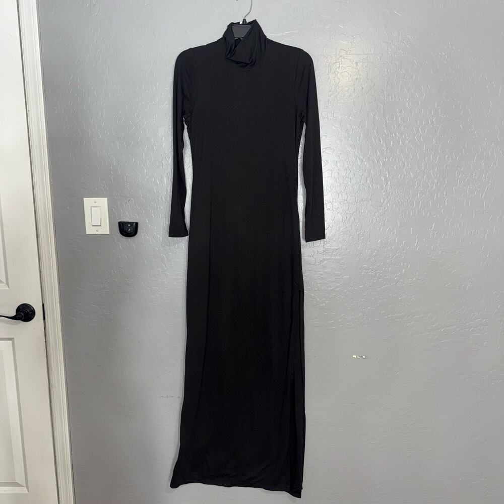 BUMPSUIT maternity turtleneck maxi dress, Black, L - Picture 2 of 6
